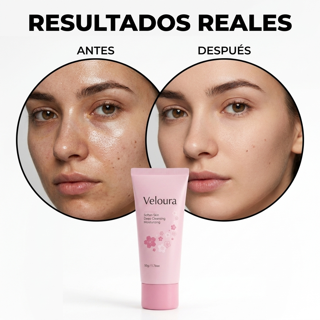 Limpiador Facial en Espuma Veloura con Extracto de Flor de Cerezo