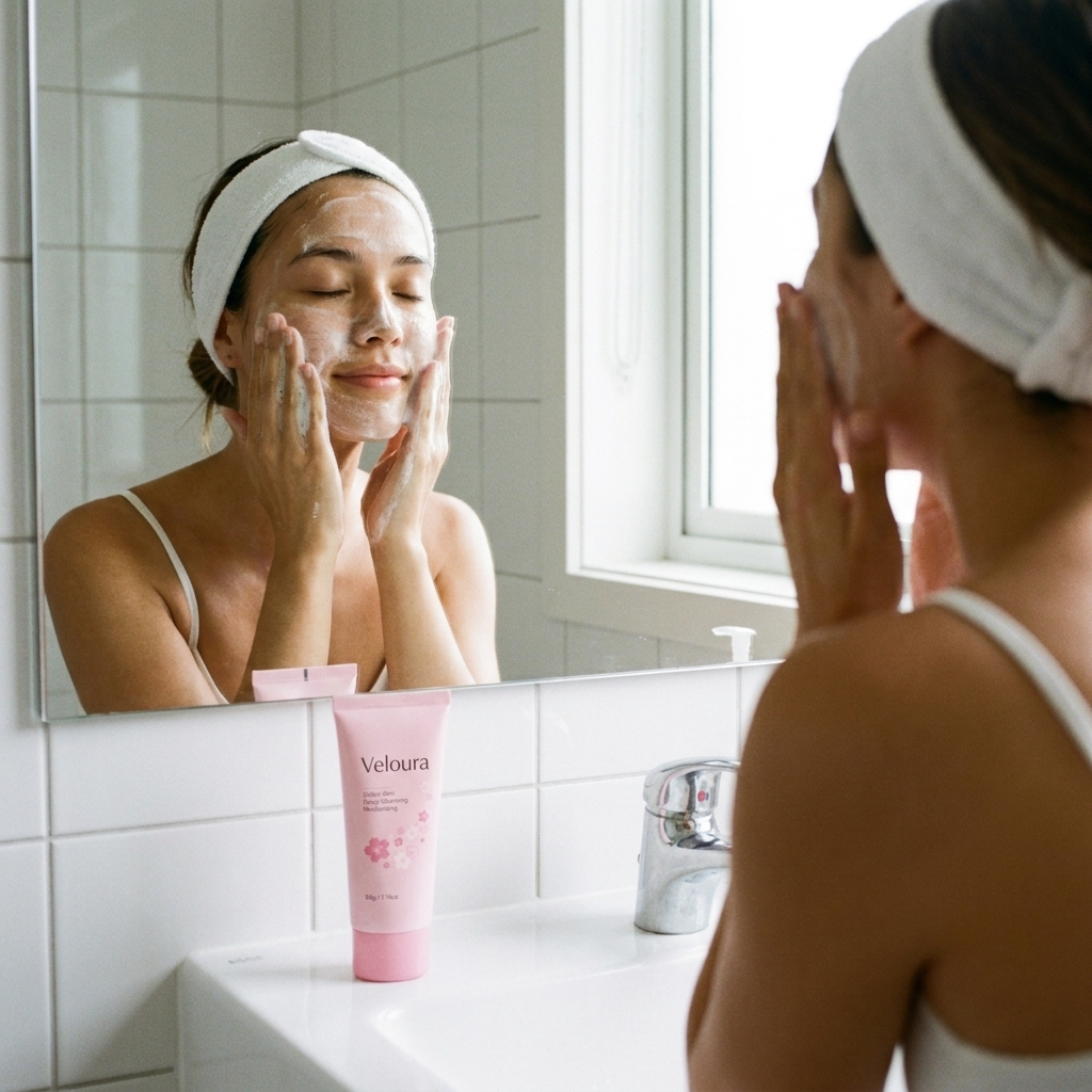 Limpiador Facial en Espuma Veloura con Extracto de Flor de Cerezo